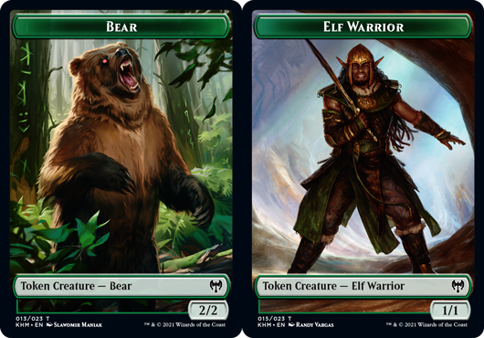 Token - Bear // Elf Warrior - Foil