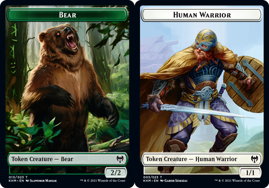 Bear Token // Human Warrior Token - Foil