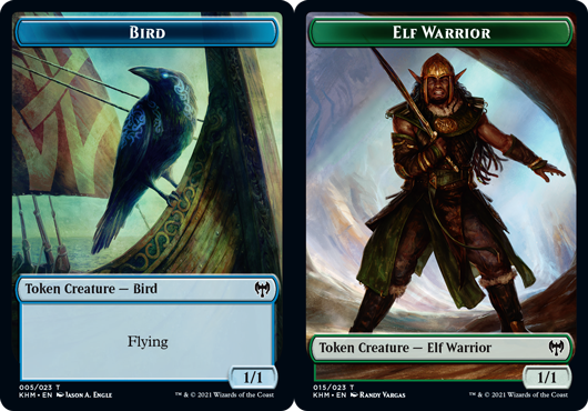 Token - Bird // Elf Warrior - Foil