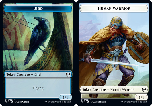 Bird Token // Human Warrior Token - Foil