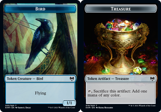 Token - Bird // Treasure - Foil