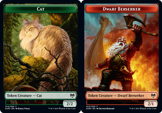 Token - Cat // Dwarf Berserker - Foil