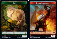 Dwarf Berserker // Cat Double-sided Token - Foil