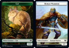 Cat Token // Human Warrior Token - Foil