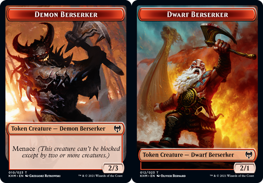 Demon Berserker Token // Dwarf Berserker Token - Foil