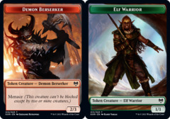 Elf Warrior // Demon Berserker Double-sided Token - Foil