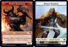 Demon Berserker (010) // Human Warrior (003) Double-Sided Token - Foil