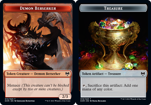 Token - Demon Berserker // Treasure - Foil