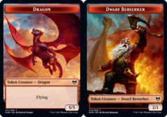 Dragon Token // Dwarf Berserker Token - Foil