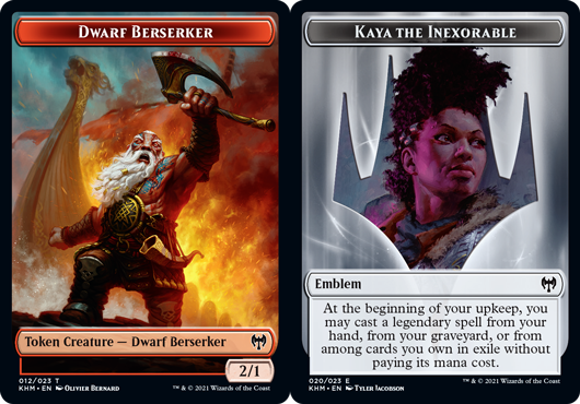 Dwarf Berserker Token // Emblem - Kaya the Inexorable - Foil