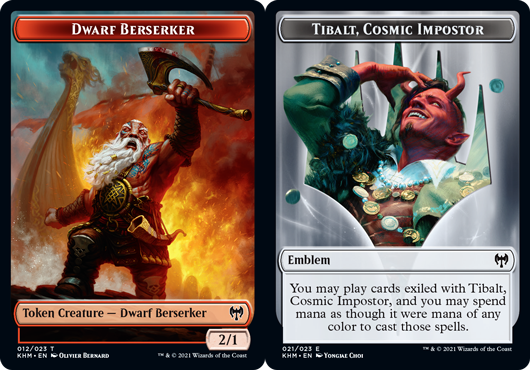 Dwarf Berserker Token // Emblem - Tibalt, Cosmic Impostor - Foil Dwarf Berserker Token // Emblem - Tibalt, Cosmic Impostor - Foil
