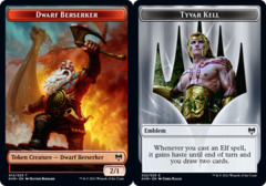 Dwarf Berserker (012) // Tyvar Kell Emblem (022) Double-Sided Token - Foil