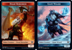 Dwarf Berserker Token // Giant Wizard Token - Foil