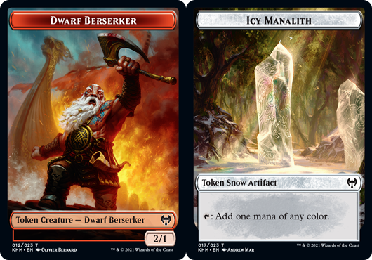 Token - Dwarf Berserker // Icy Manalith - Foil