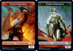 Dwarf Berserker Token // Zombie Berserker Token - Foil