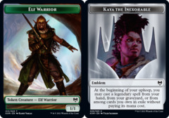 Elf Warrior Token // Emblem - Kaya the Inexorable - Foil