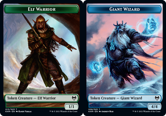 Token - Elf Warrior // Giant Wizard - Foil