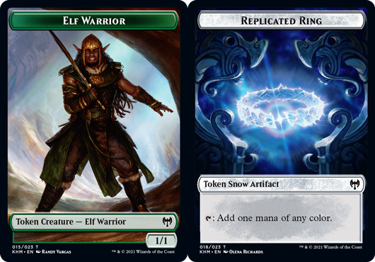 Elf Warrior Token // Replicated Ring Token - Foil