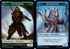 Elf Warrior // Shapeshifter Double-sided Token - Foil