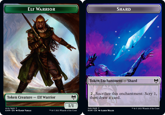 Elf Warrior Token // Shard Token - Foil