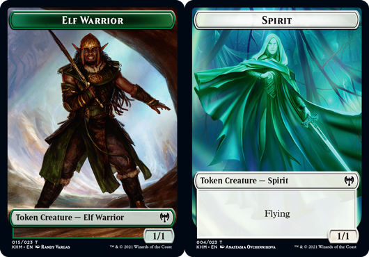 Elf Warrior Token // Spirit Token - Foil