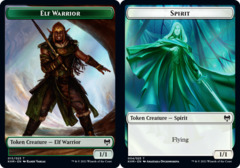 Elf Warrior // Spirit Double-sided Token - Foil