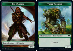 Elf Warrior (015) // Troll Warrior (016) Double-Sided Token - Foil