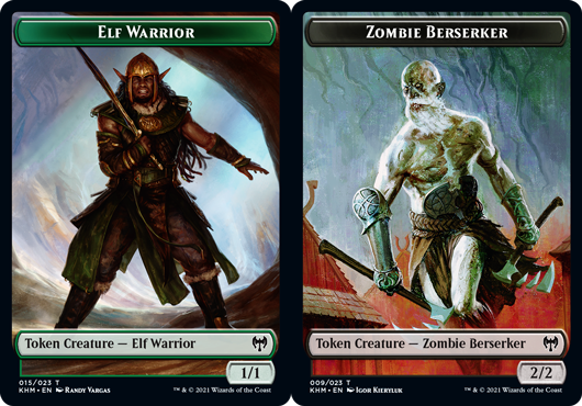 Token - Elf Warrior // Zombie Berserker - Foil