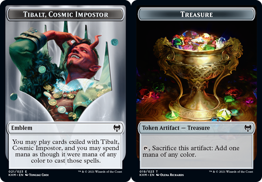 Emblem - Tibalt, Cosmic Impostor // Treasure Token - Foil