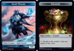 Giant Wizard // Treasure Token - Foil