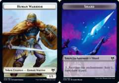 Human Warrior Token // Shard Token - Foil