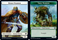 Human Warrior Token // Troll Warrior Token - Foil