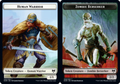 Human Warrior Token // Zombie Berserker Token - Foil