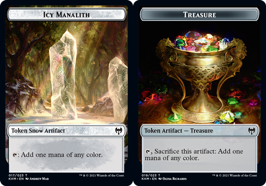 Token - Icy Manalith // Treasure - Foil