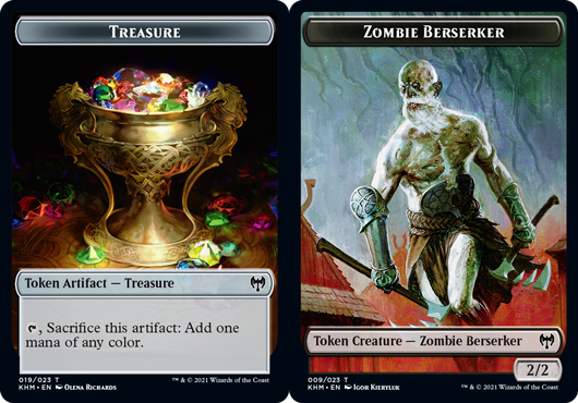 Treasure Token // Zombie Berserker Token - Foil