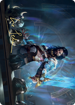Halvar, God of Battle Art Card - Gold-Stamped Signature