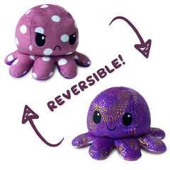 Reversible Octopus Plushie - Polka Dot and Shimmer