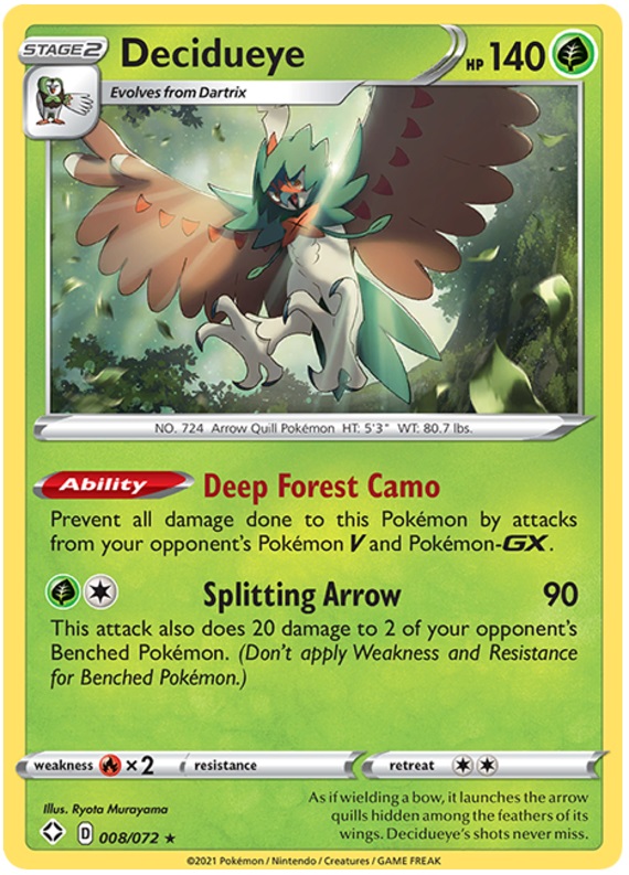 Decidueye - 008/072 - Holo Rare