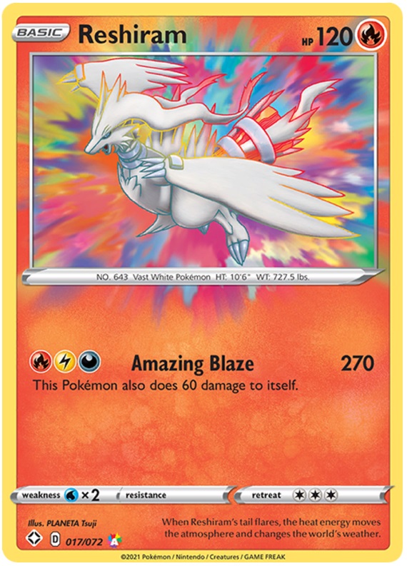 Reshiram - 017/072 - Amazing Rare