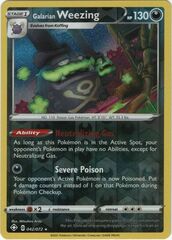 Galarian Weezing - 042/072 - Holo Rare - Reverse Holo