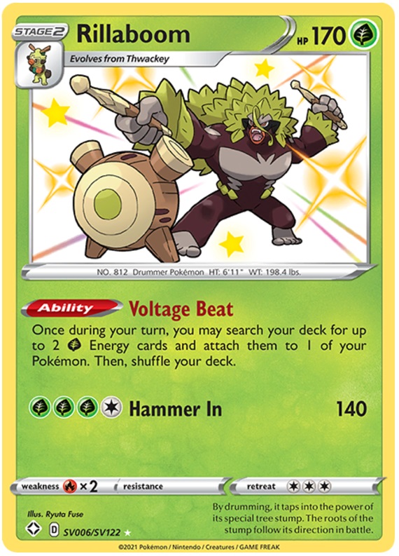 Rillaboom - SV006/SV122 - Shiny Holo Rare