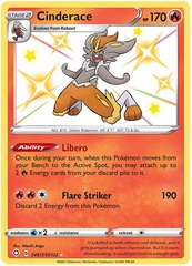 Cinderace - SV017/SV122 - Shiny Holo Rare