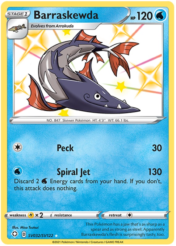 Barraskewda - SV032/SV122 - Shiny Holo Rare