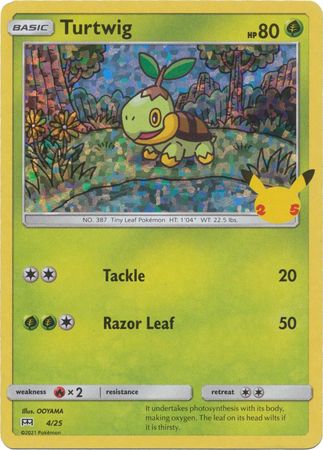 Turtwig - 4/25 - Holo - McDonalds 25th Anniversary Promo