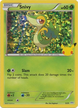 Snivy - 5/25 - Holo - McDonalds 25th Anniversary Promo