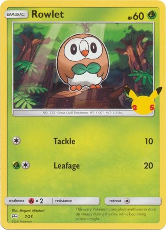 Rowlet - 7/25 - McDonalds 25th Anniversary Promo