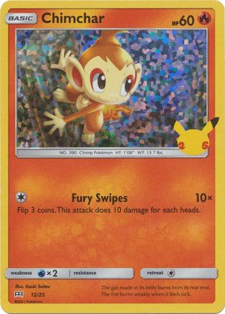 Chimchar - 12/25 - Holo - McDonalds 25th Anniversary Promo