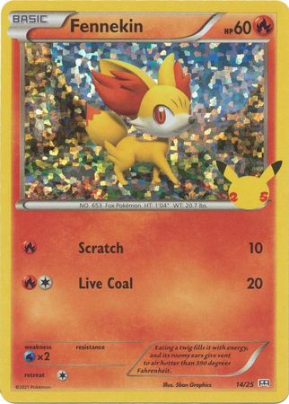 Fennekin - 14/25 - Holo - McDonalds 25th Anniversary Promo