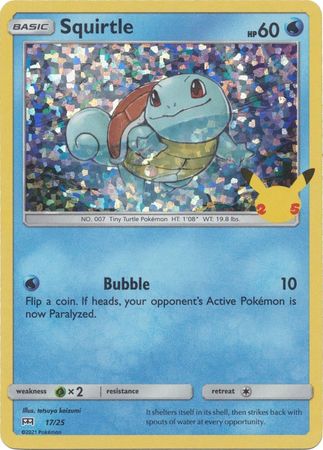 Squirtle - 17/25 - Holo - McDonalds 25th Anniversary Promo