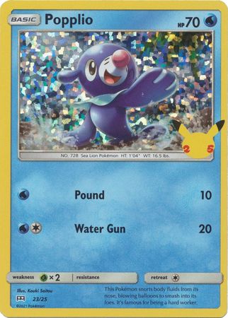 Popplio - 23/25 - Holo - McDonalds 25th Anniversary Promo